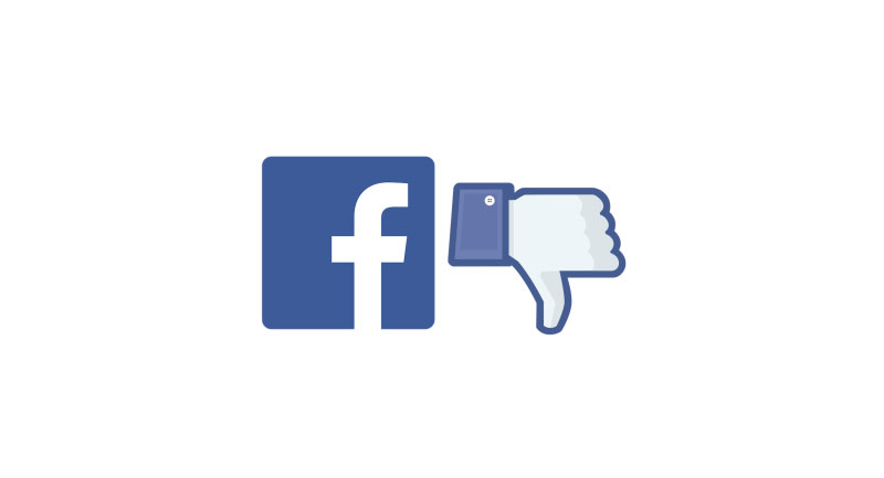 Facebook icon with thumbs down