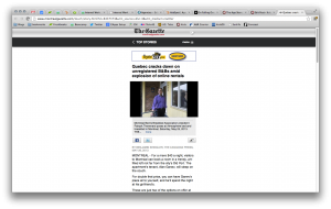 Montreal Gazette mobile article on the desktop