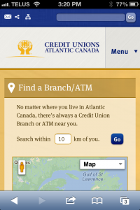 Atlantic Credit Unions Mobile site