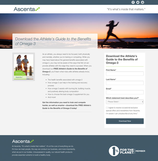 Ascenta HubSpot landing page