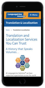 LanguageLine iPhone screen