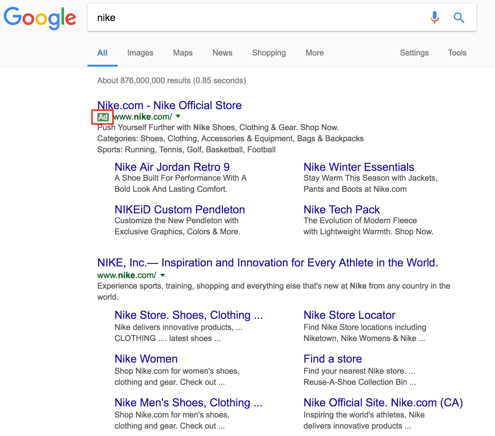 nike-google-search